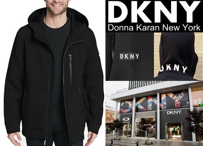 送料無料】DKNY ダナキャランニューヨーク NEOPRENE SCUBA LOGO HOODY