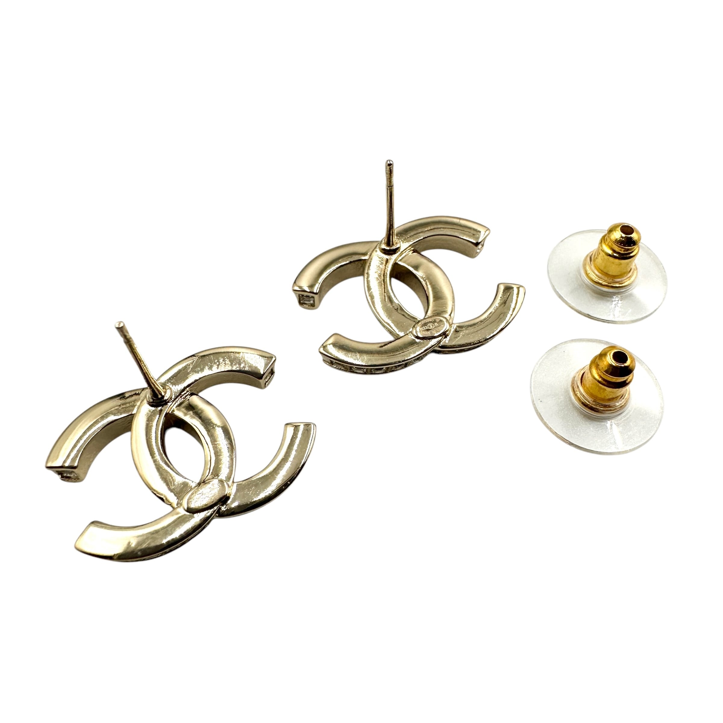 ❤️極美品❤️CHANEL シャネル　ココマーク　ラインストーン　ピアス　ゴールド ✨極美品✨CHANEL シャネル ココマーク ピアス ラインストーン