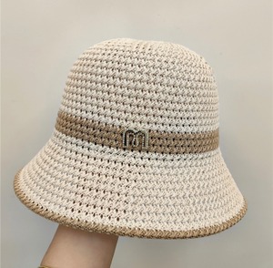 straw bucket hat / beige