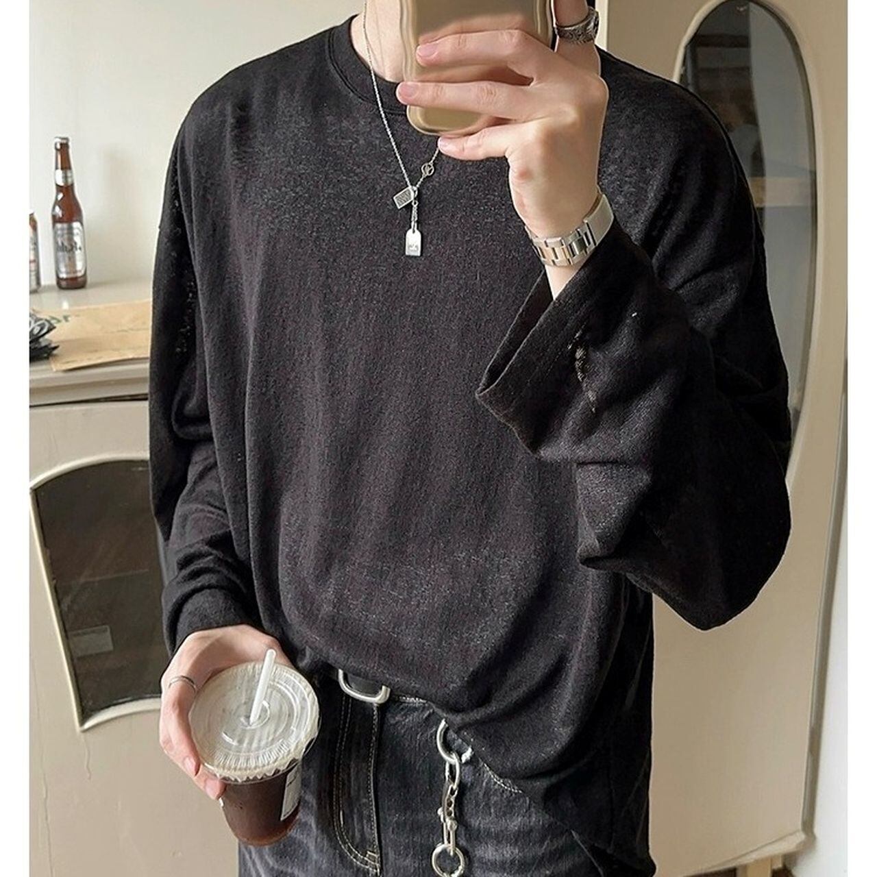 Round-neck long-sleeve T-shirt(MT1713)