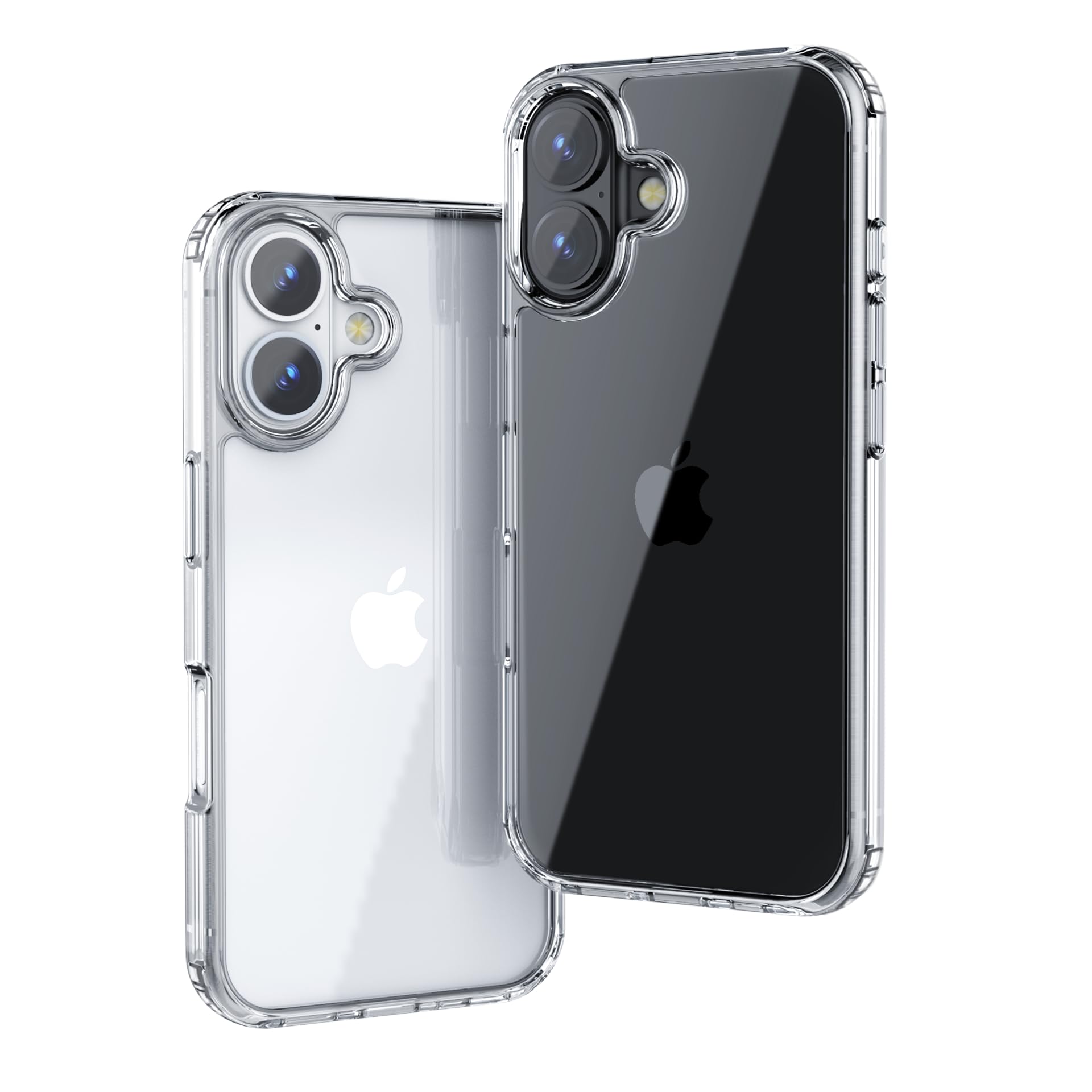ONES HD超透明 iPhone16 ハード ケース 米軍MIL規格 超耐衝撃 エアバッグ 〔 高靭性強化PCガードボード & 高弾性衝撃吸収TPUバンパー 〕『 画面 · レンズ保護、Qi充電 』 滑り止め 超軽量 持ちやすい 美しい 黄変防止 クリスタル クリア カバー