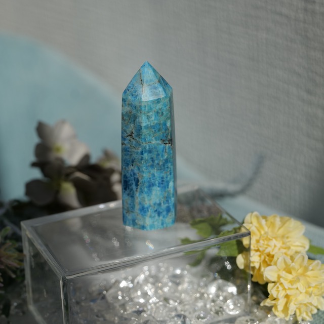 【魂の声を言葉にする石☆コミュニケーションのサポーター】ブルーアパタイト　ポイントT1_6