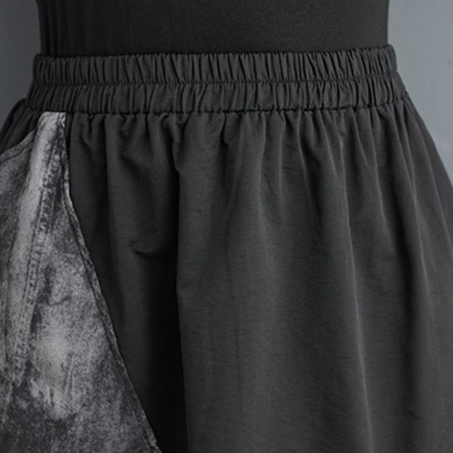 Drawstring gradient skirt C0965