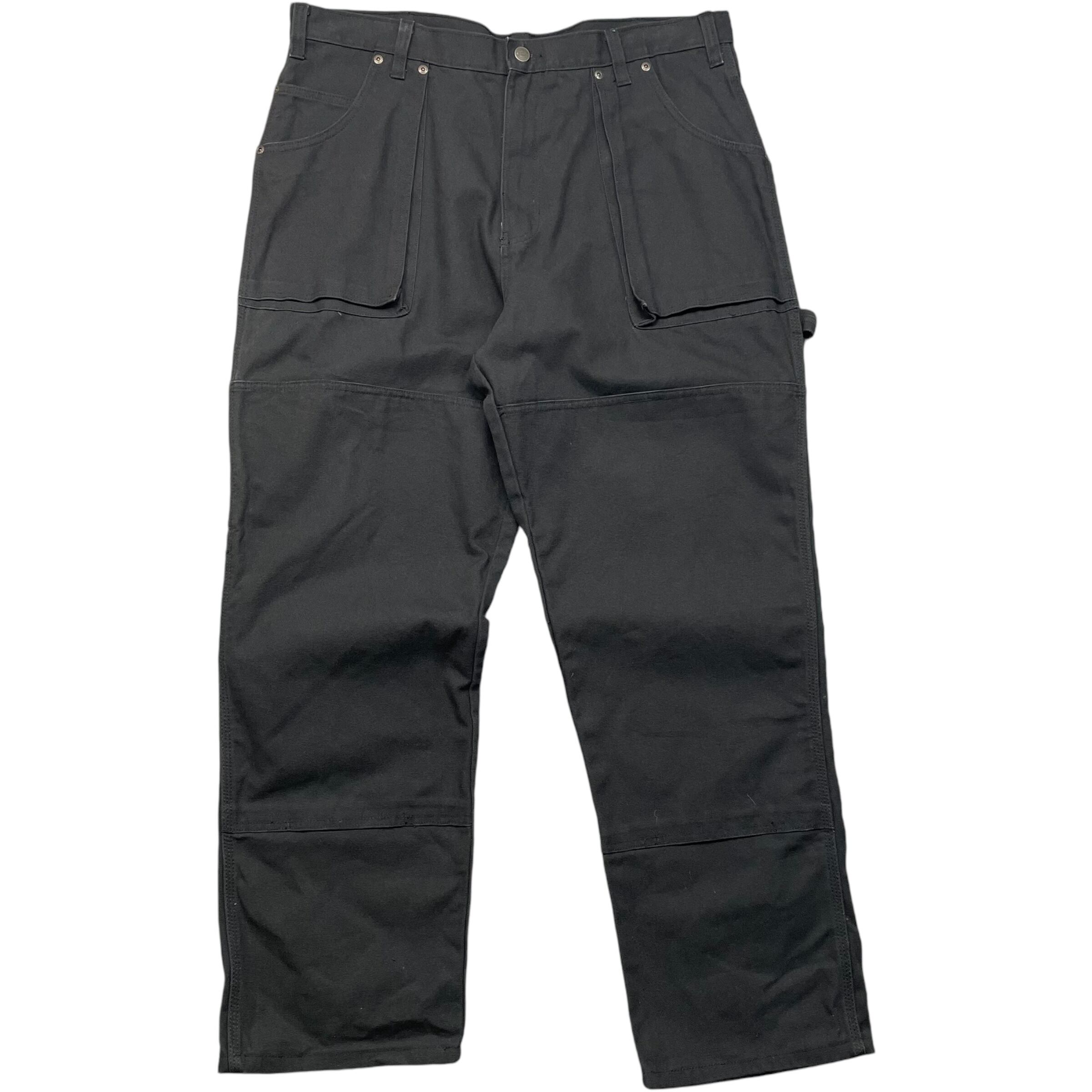 《実寸W38 L30》Dickies ディッキーズ ダックパンツ ワークパンツ ダブルニー ブラック no.4404