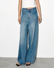 Denim wide-leg washed Pants  L0066