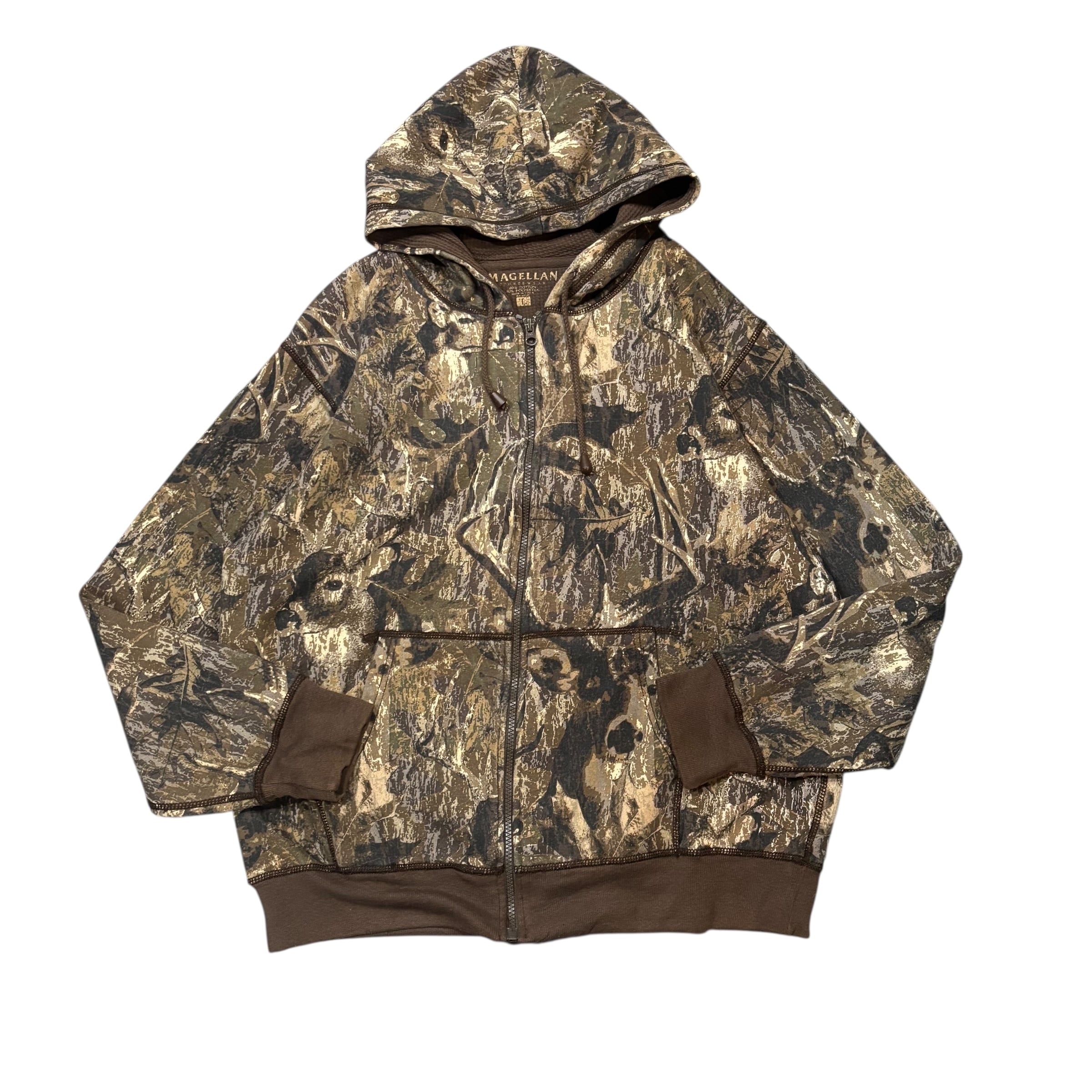 【古着】MAGELLAN Real Tree Camouflage Zip up Foodie