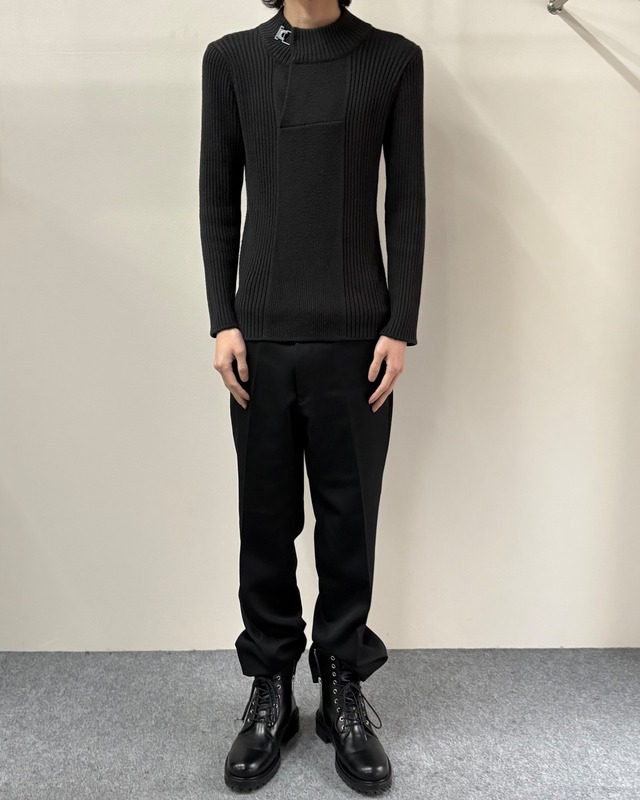【EMPORIO ARMANI】detail slim knit sweater