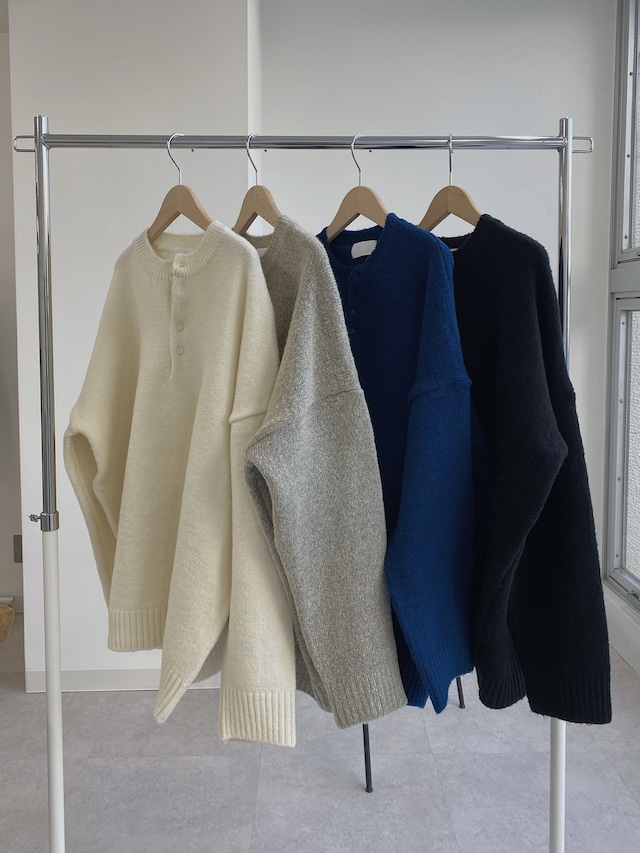 front button big silhouette knit