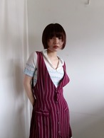 Knit half sleeve dress