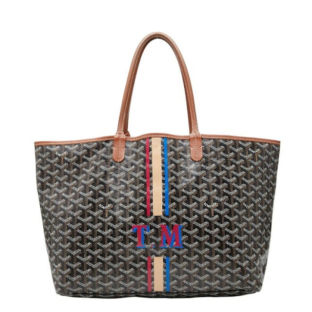 ゴヤール サンルイPM トートバッグ ブラウン系 PVC レザー レディース GOYARD 【中古】