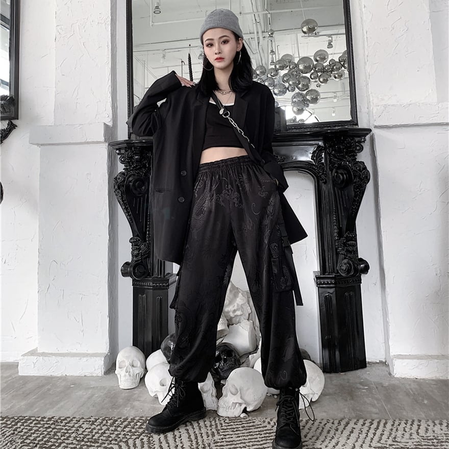 ゴスロリ通販 With U ゴシック ロリィタ パンツ ドラゴン柄 マット