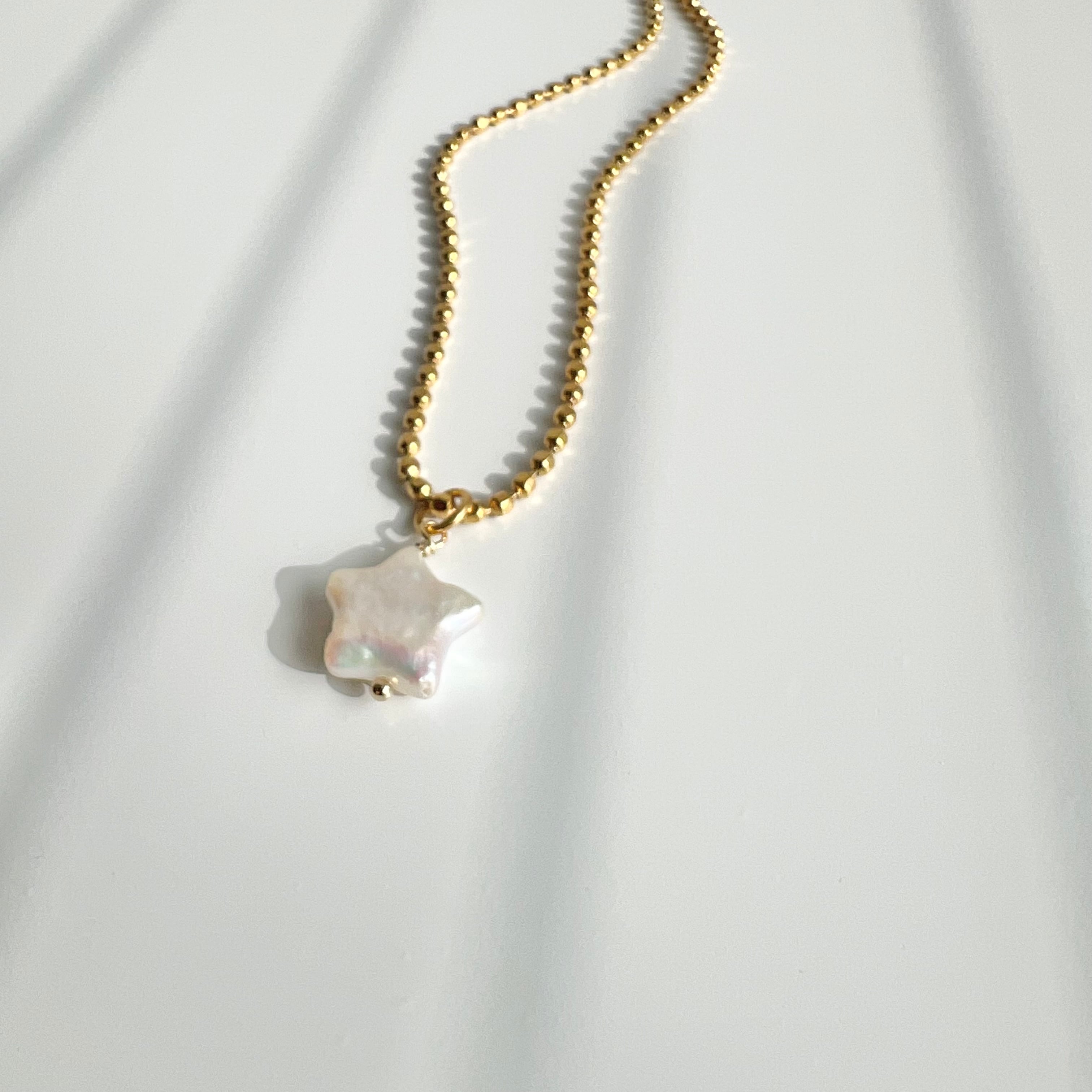 星の淡水パールネックレス | Handmade Accessory MU