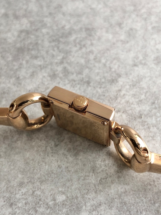 GUCCI グッチ GG 腕時計 ゴールド ホースビット ステンレススチール クォーツ YA120521 vintage ヴィンテージ オールド wtdb2a