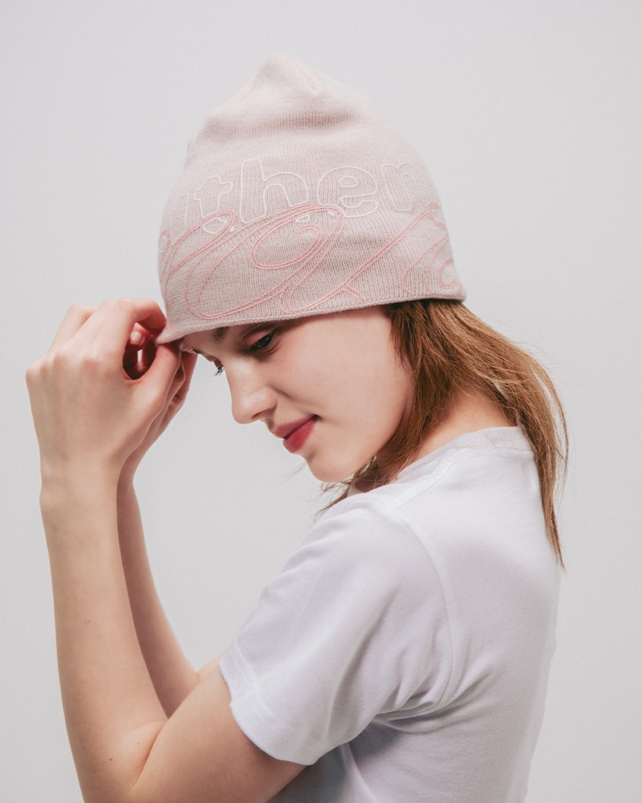 authentic love beanie -babypink-