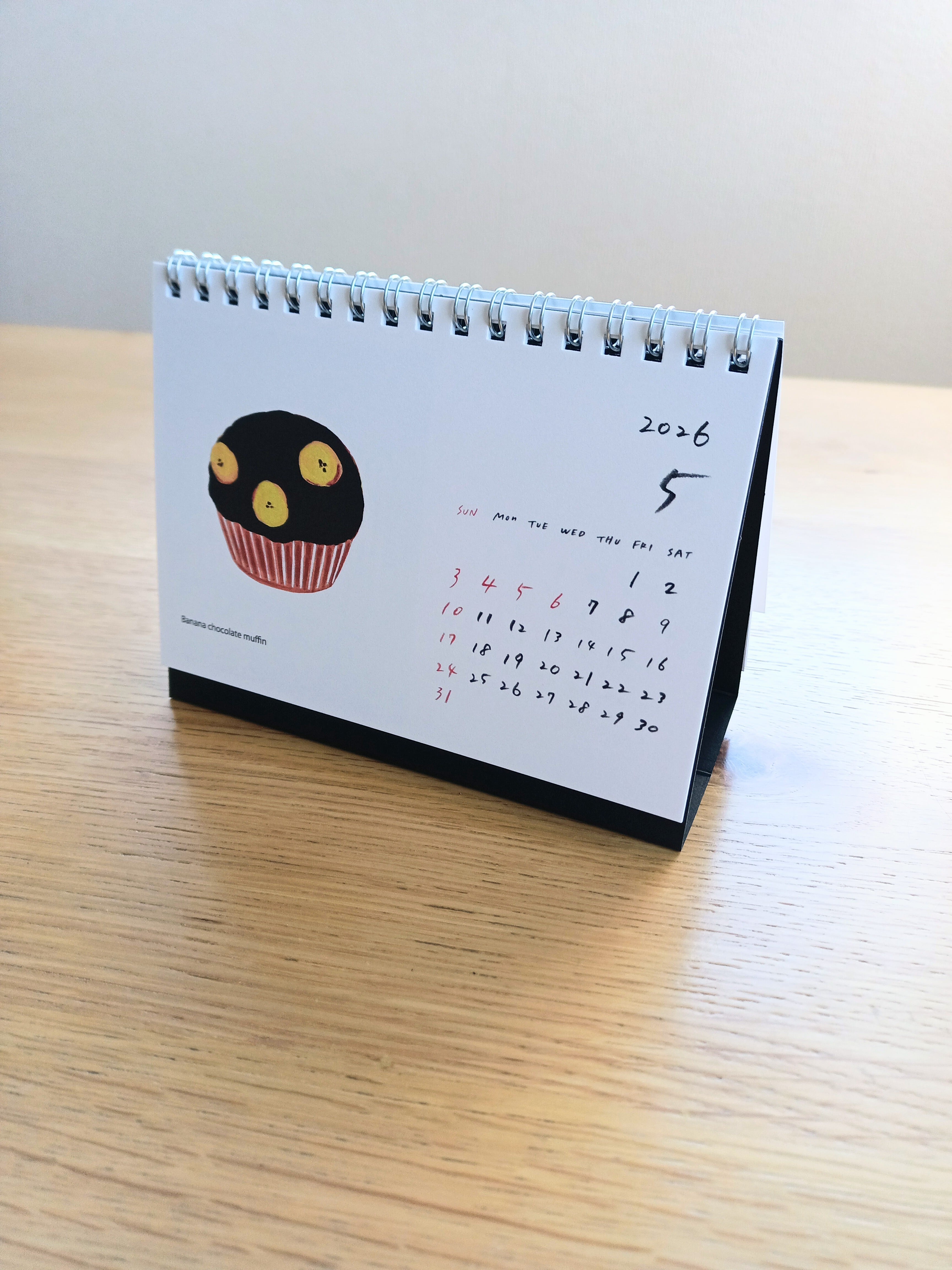 2026年度1月はじまり 卓上チョコレートカレンダー お菓子イラスト 2026カレンダー チョコレート