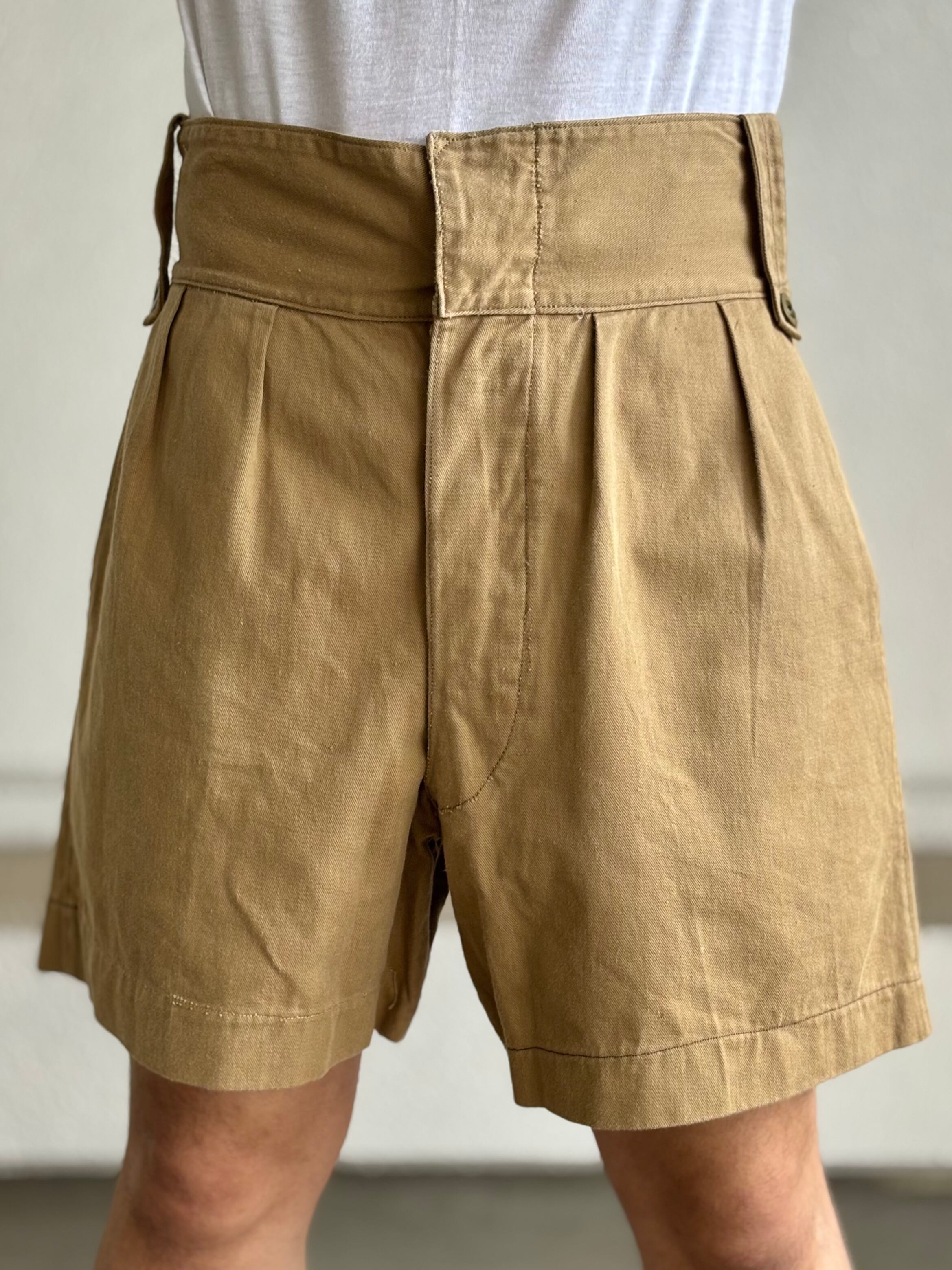 60's BRITISH ARMY KHAKI DRILL SHORTS | STRAYSHEEP ONLINE