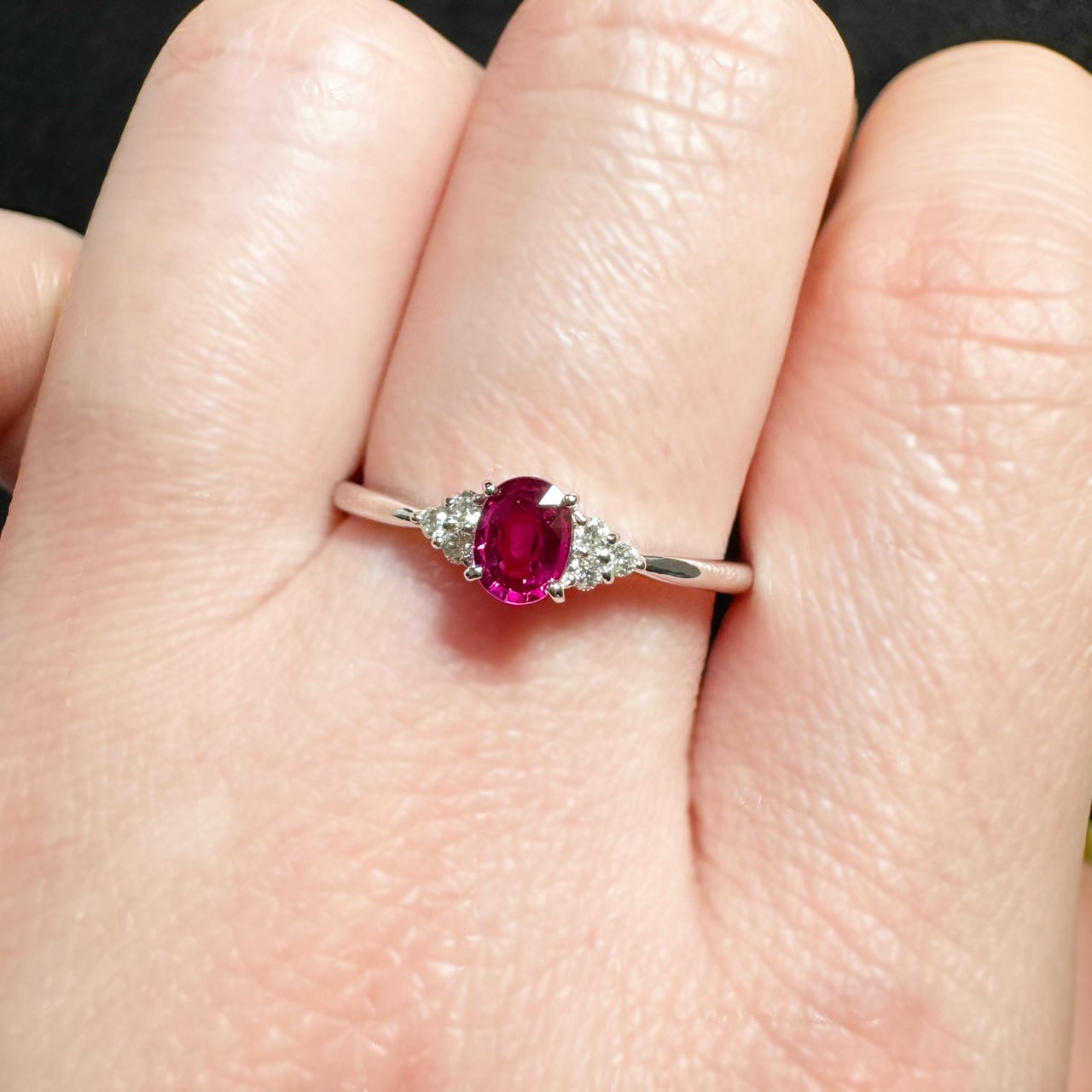 【至福の輝き】ダイヤモンド＆ヒーリング Pt950 0.34ct ルビー ダイヤモンドリング | カオキ | 日本最大級の品