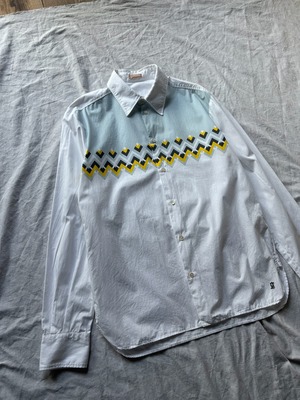 "GALLIANO" Geometric Pattern Shirt