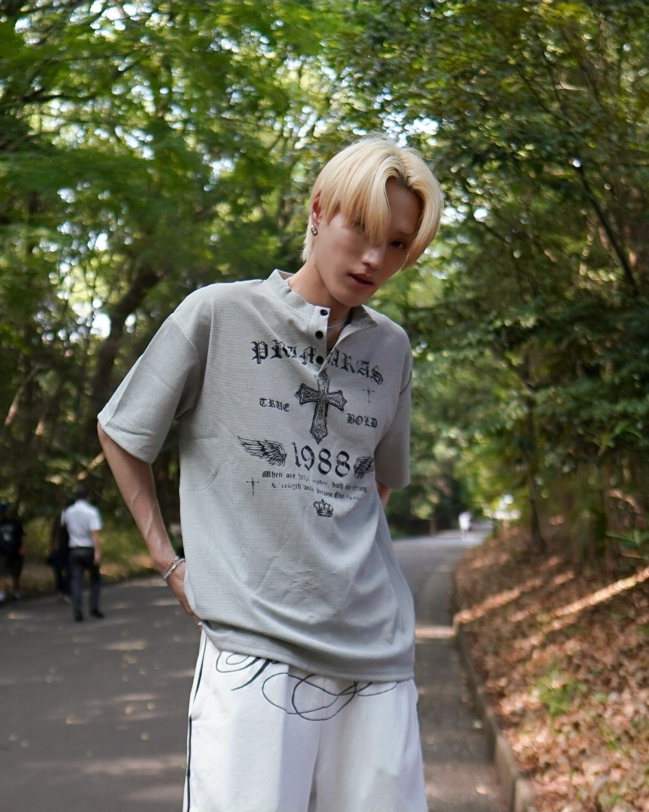 primaras×kinmedaiコラボ2弾ワッフルTee／グレー