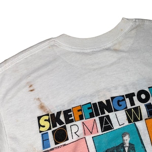 vintage 1980’s collage print tee “SKEFFINGTON’S FORMAL WEAR”