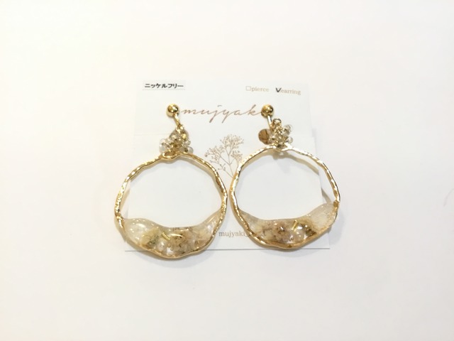 mujyaki 【ピアス変更可能】フープのイヤリング