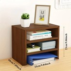 デスク収納 デスクオーガナイザー 木製 ３段 A4収納可 小物収納 書類収納 幅25cm ヴィンテージ 北欧