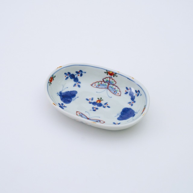 天啓花蝶小判皿（小）