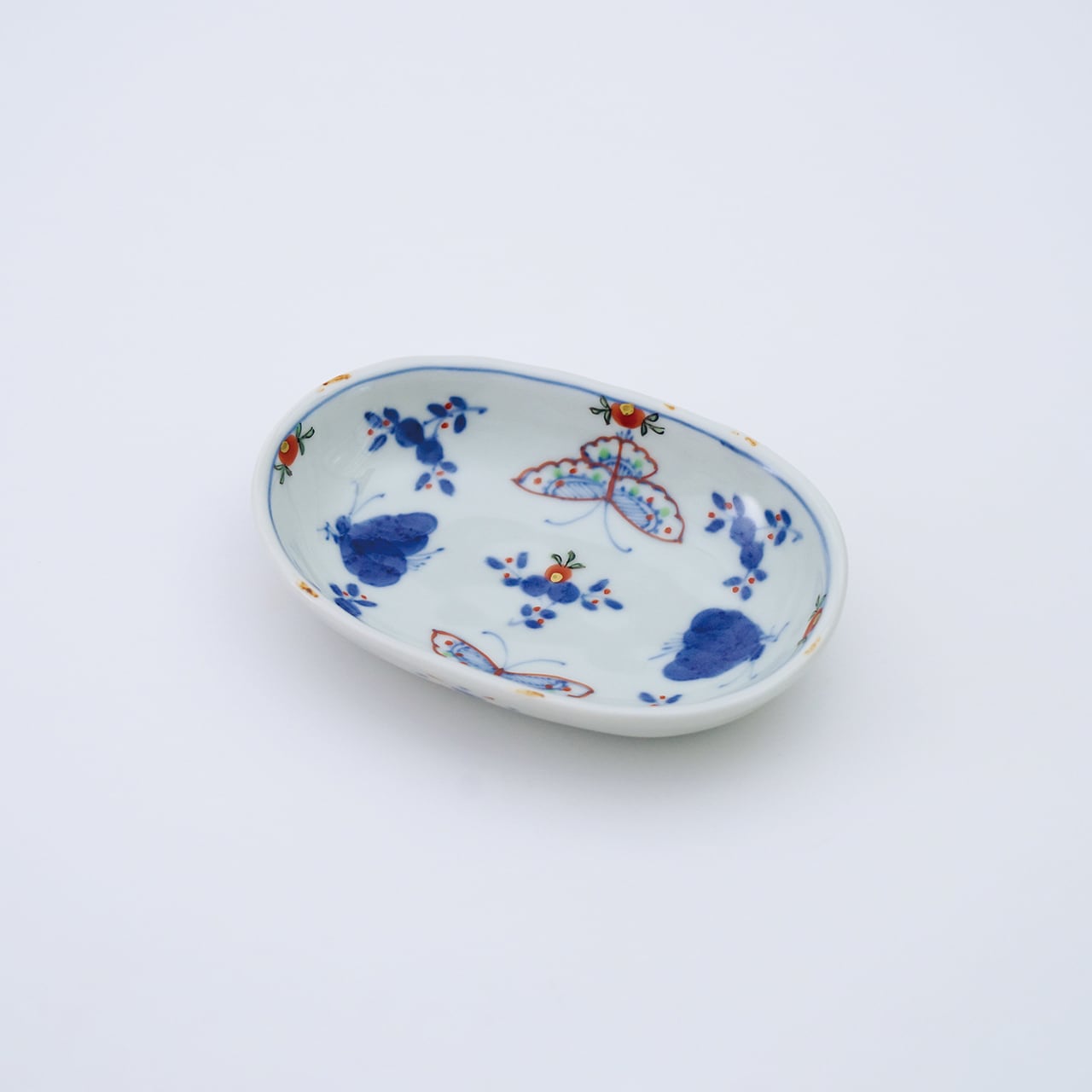 天啓花蝶小判皿(小)