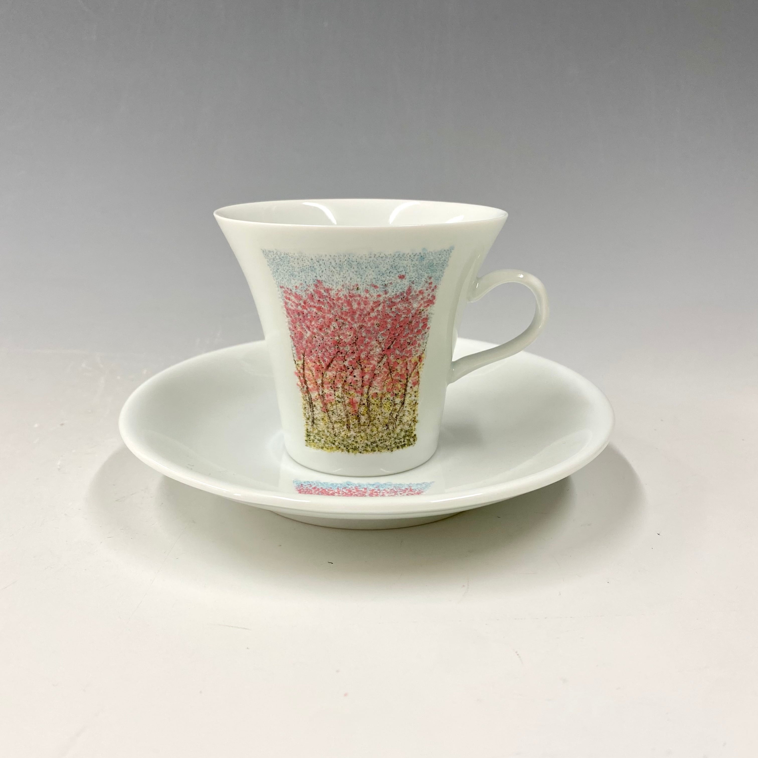 【中尾恭純】点刻象嵌珈琲碗皿(桜)