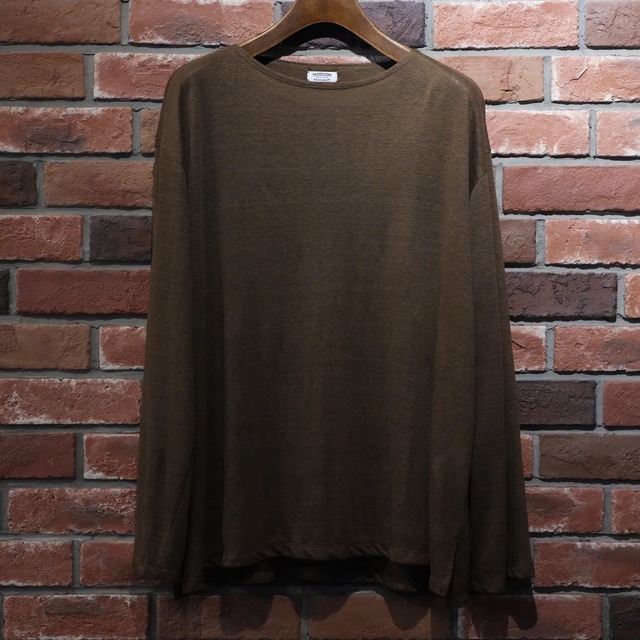 MAATEE&SONS(マーティーアンドサンズ) 26SS "L/S BOAT TEE LINEN天竺" -KHAKI-