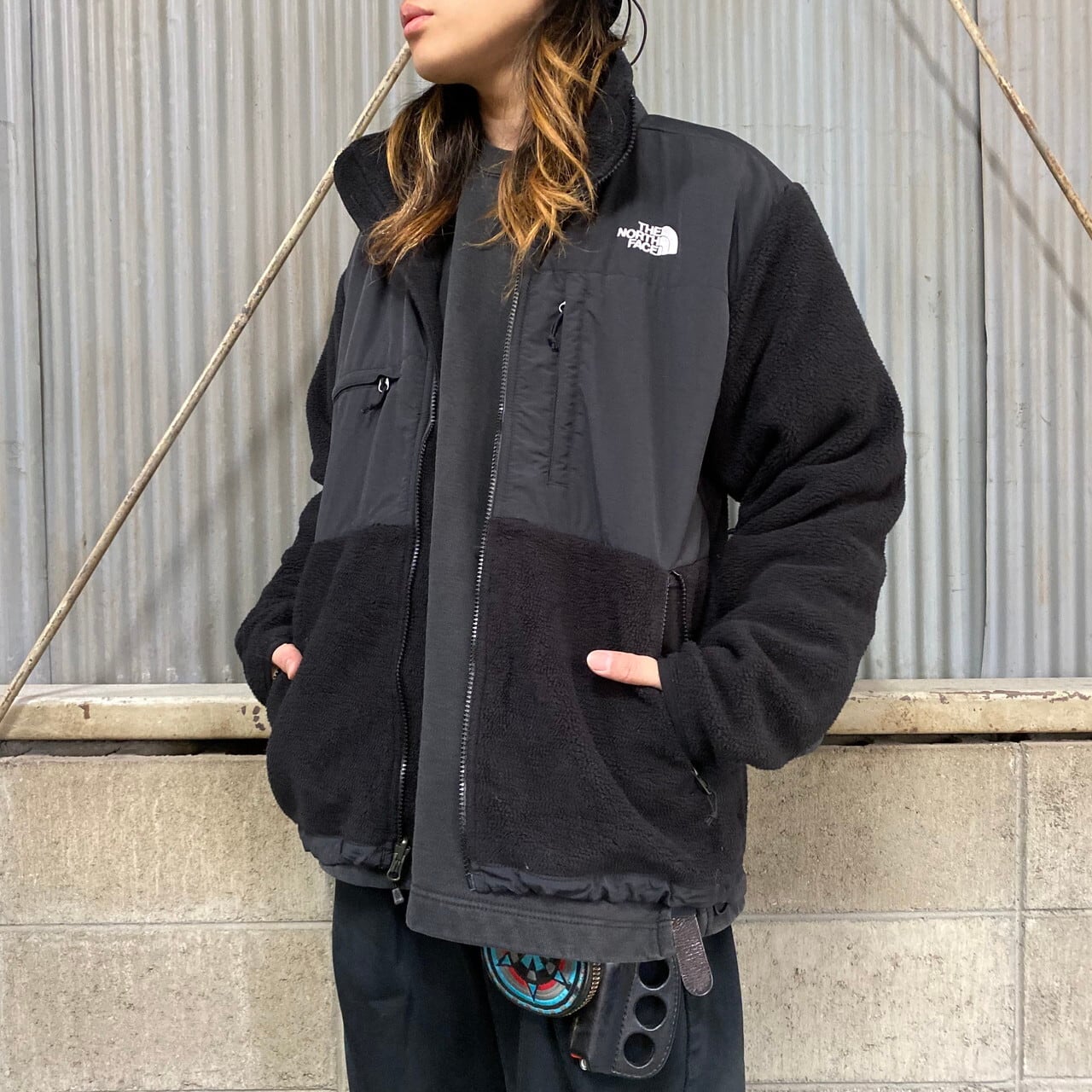 the Northface☆ノースフェイス フリース ジャケット 黒 L