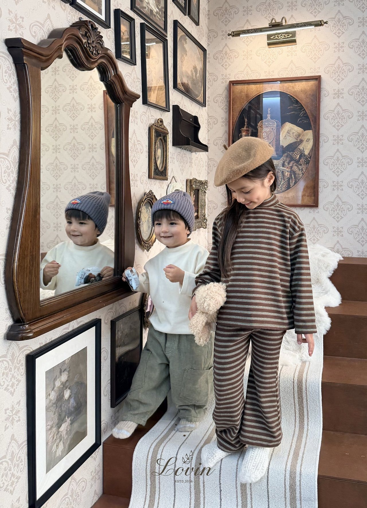 ラヴィン / Lovin / ウィグルハーフタートルTシャツ / 韓国子供服 / キッズ / 26winter〖取寄〗*XXS~XL*