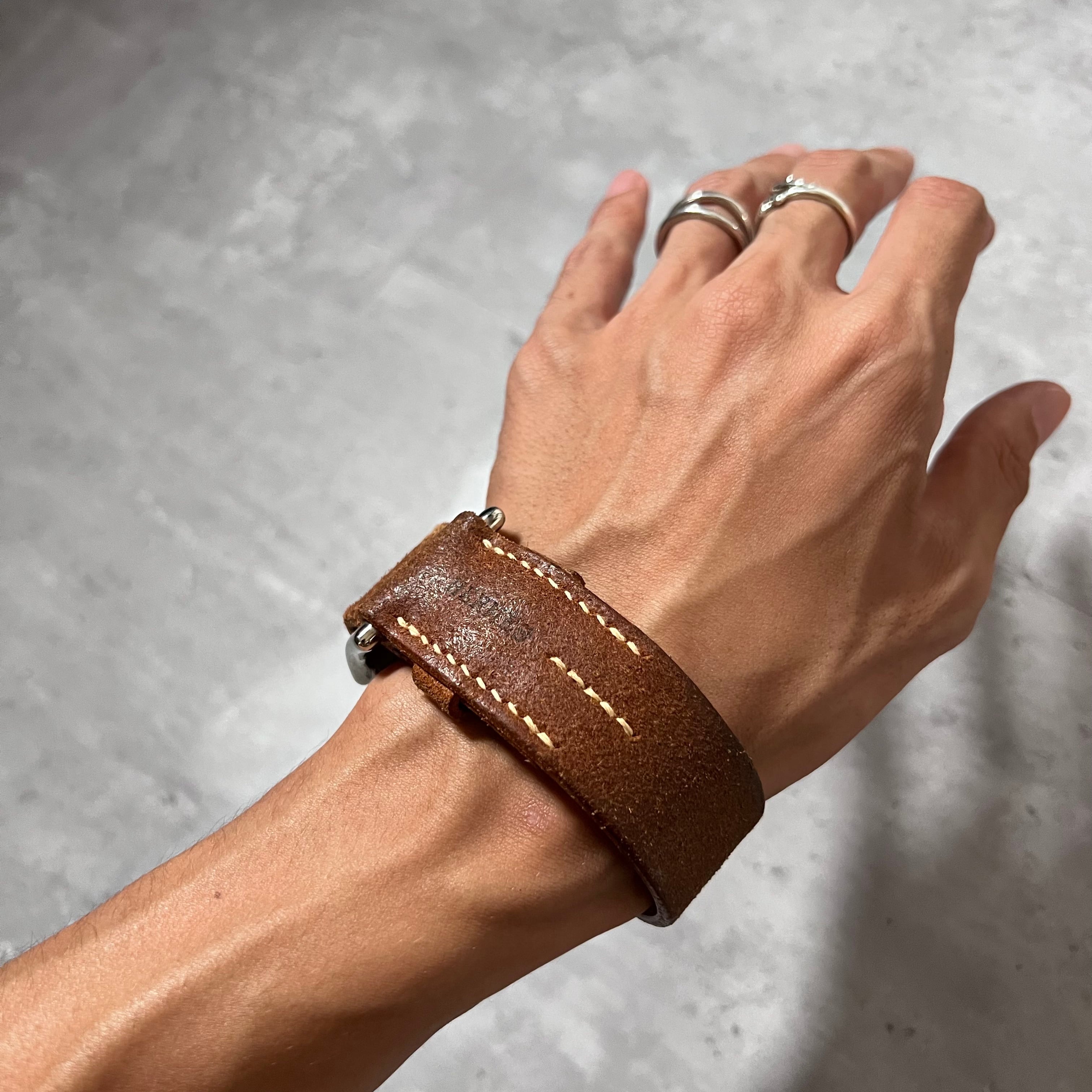2003年製 “Hermes” Etriviere brown color bracelet エルメス エト ...