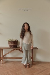 韓国子供服 / 26Autumn / 〖取寄〗Melikey / ボタンラップブーツカットパンツ / 女子服 *XS~JM*
