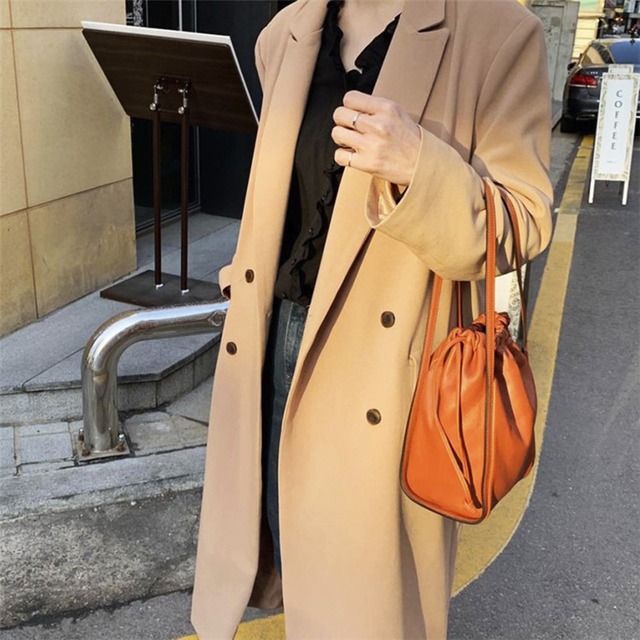 新品 カジュアル 快適である ラペル スーツ トレンチコート 中・長セクション コート ゆったりする