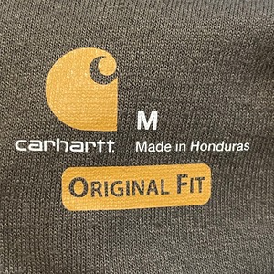 【Carhartt】プルオーバー パーカー M ワンポイントロゴ カーキ カーハート アメリカ古着