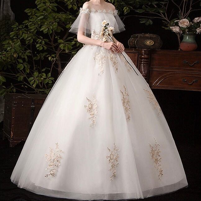 Aライン ウェディングドレス a_dress008 | 2万円以下の格安ドレス〜は 