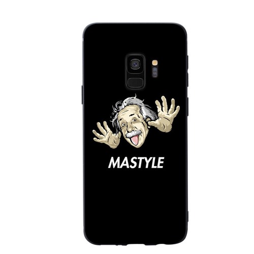 パロディ風 GalaxyS8/S9ケース イタズラ 天才 アインシュタイン