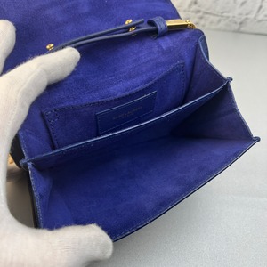 SAINT LAURENT サンローラン レザー ショルダーバッグ ブルー A-10729