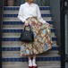 RETRO VINTAGE PATTERNED ALL OVER FLARE SKIRT /レトロ古着総柄フレアスカート