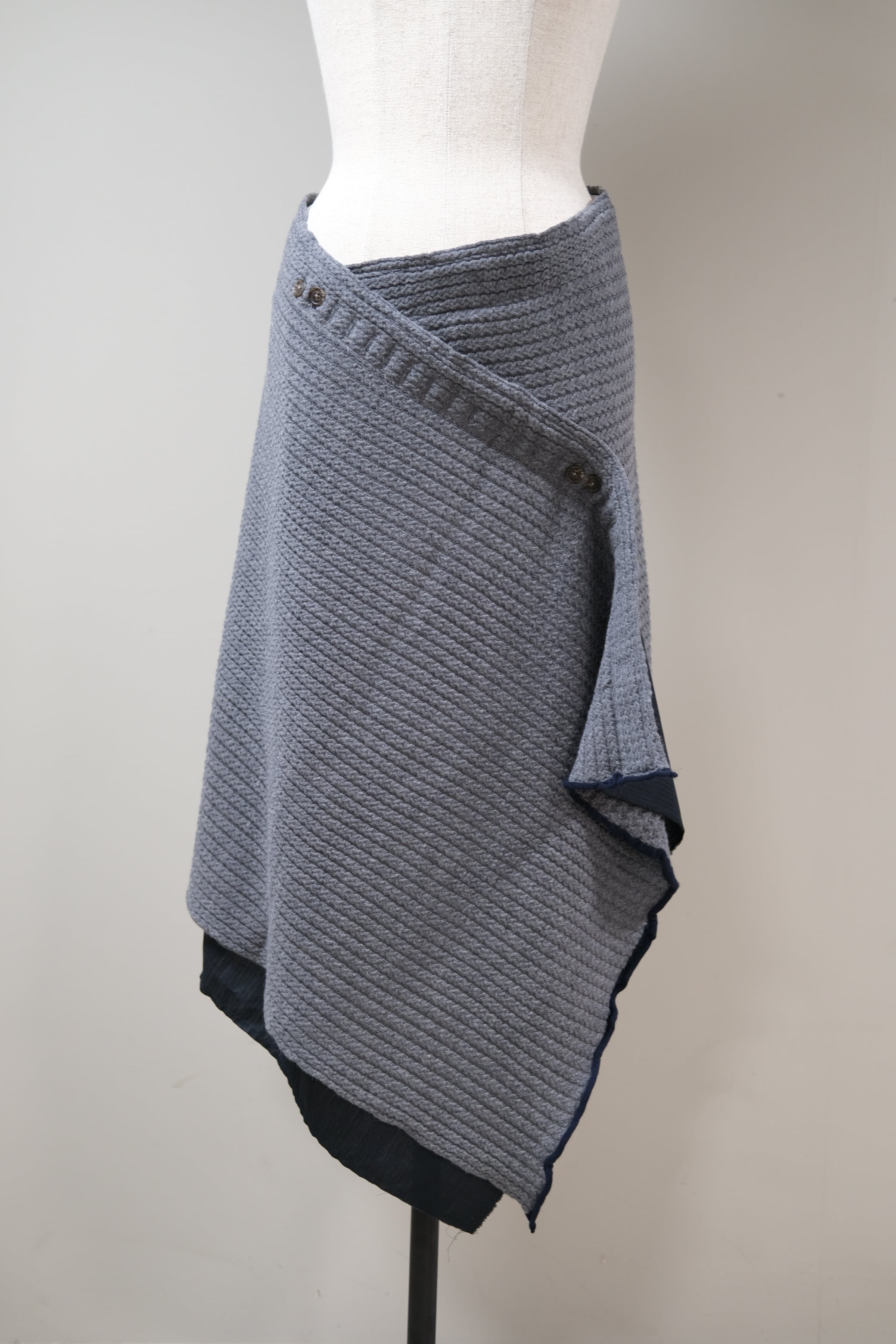 【SONIA CARRASCO】RETAL KNIT SKIRT -GREY-