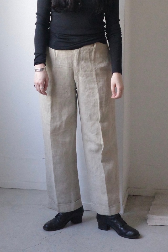 VINTAGE  ヴィンテージ / HERRINGBONE LINEN WORK PANTS