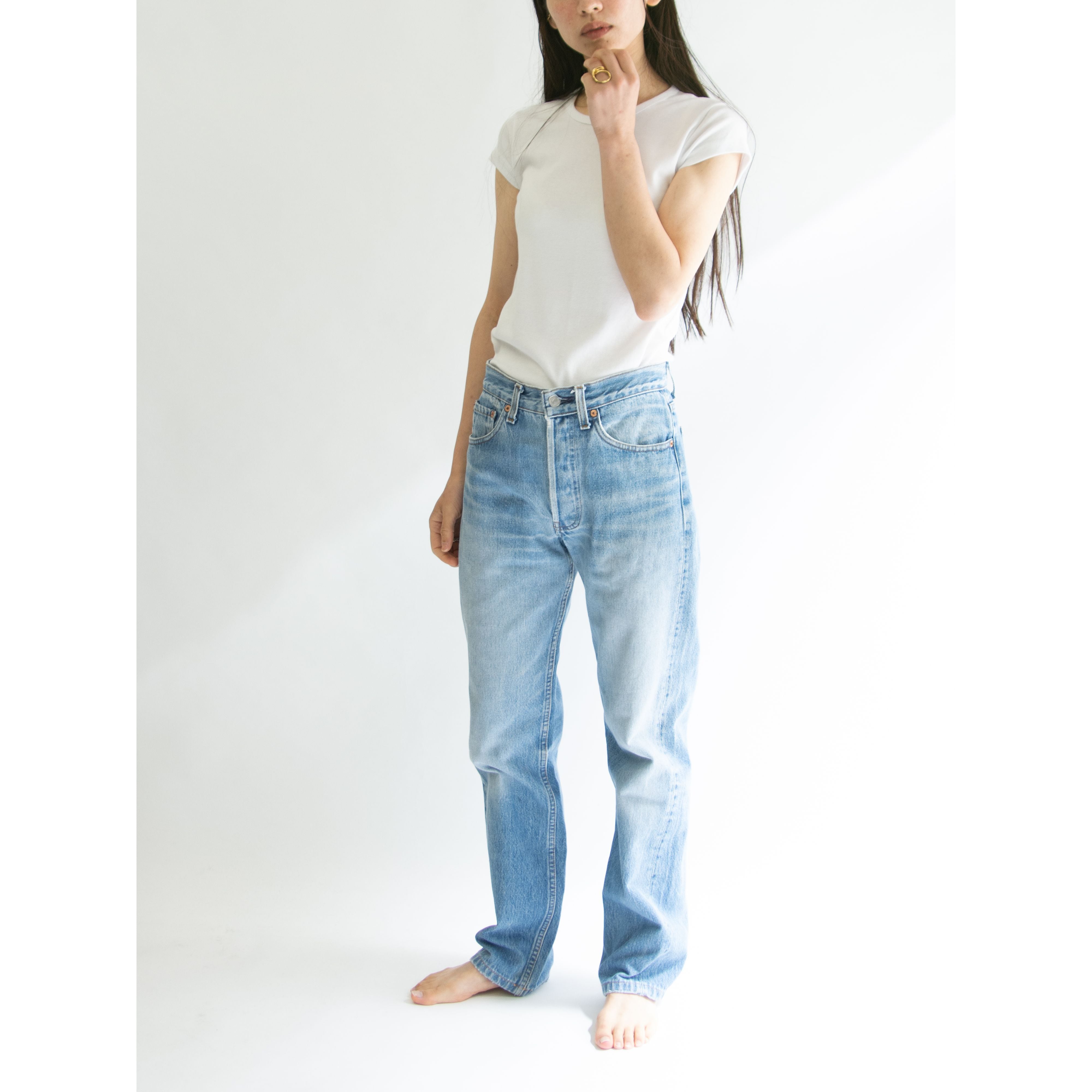 【LEVI'S 501】Made in U.S.A. Straight Jeans W28 L36（リーバイス アメリカ製 バレンシア工場 ストレートデニム ジーンズ）