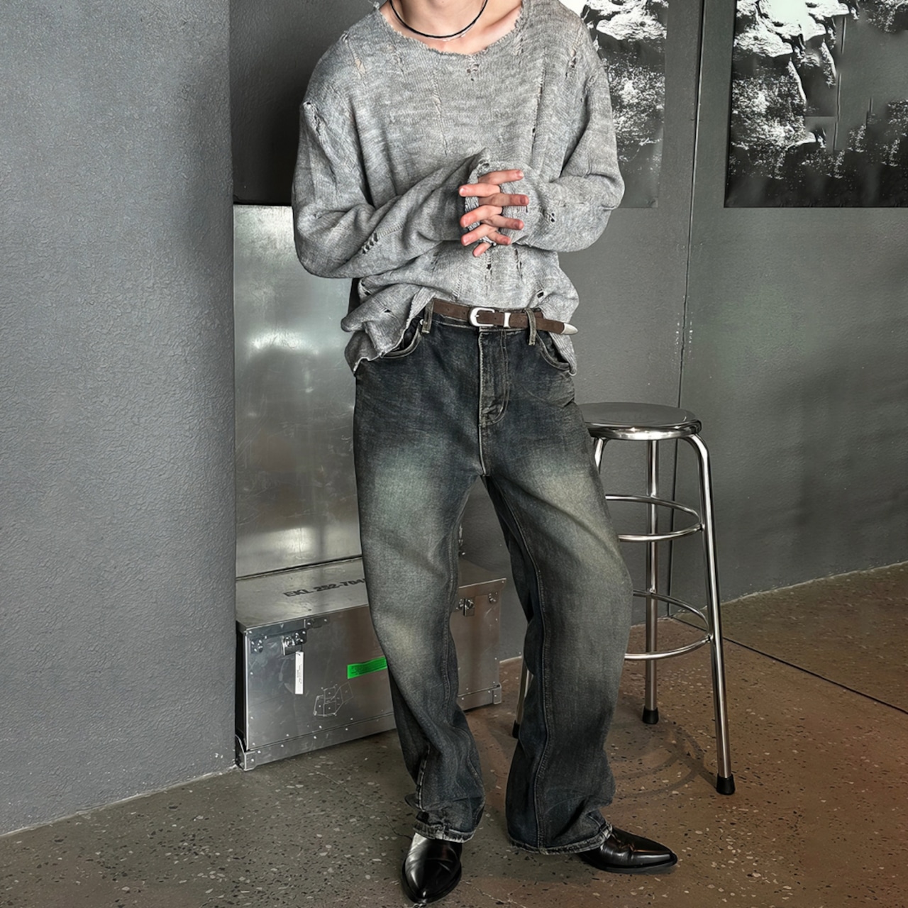 Void Distressed Sweater  TB2335・画像11