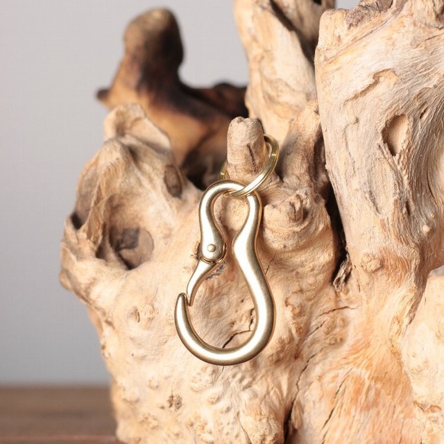 真鍮無垢ダルマ型カラビナホルダー