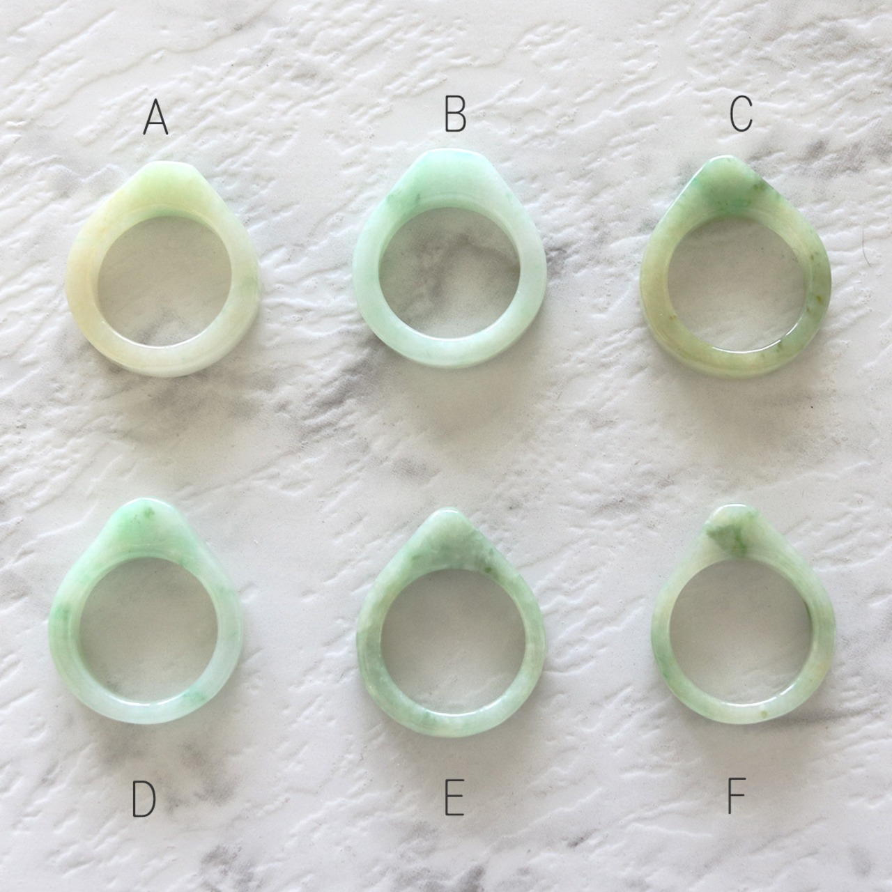 【12号】大人かっこよく！くり抜き甲丸リング (トップボリュームタイプ) A貨翡翠 jd_rg1020