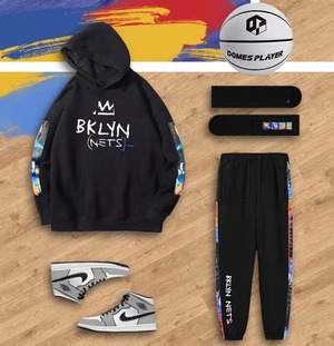 【トップス】BKLYN NETS バスケットボールパーカー 2201050011J
