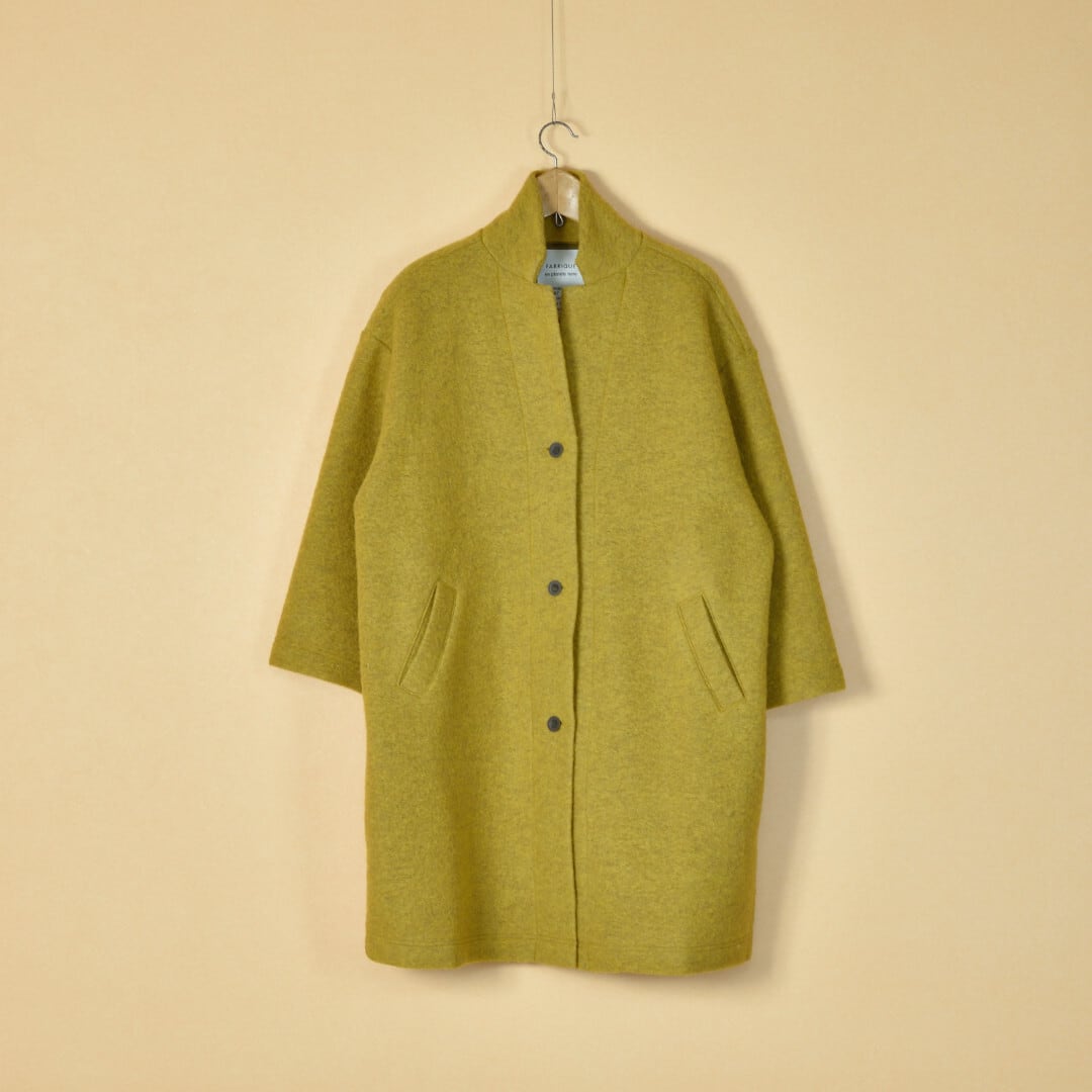 Fabrique en planete terre ファブリケアンプラネテール シェットランドウールコート・ターメリック