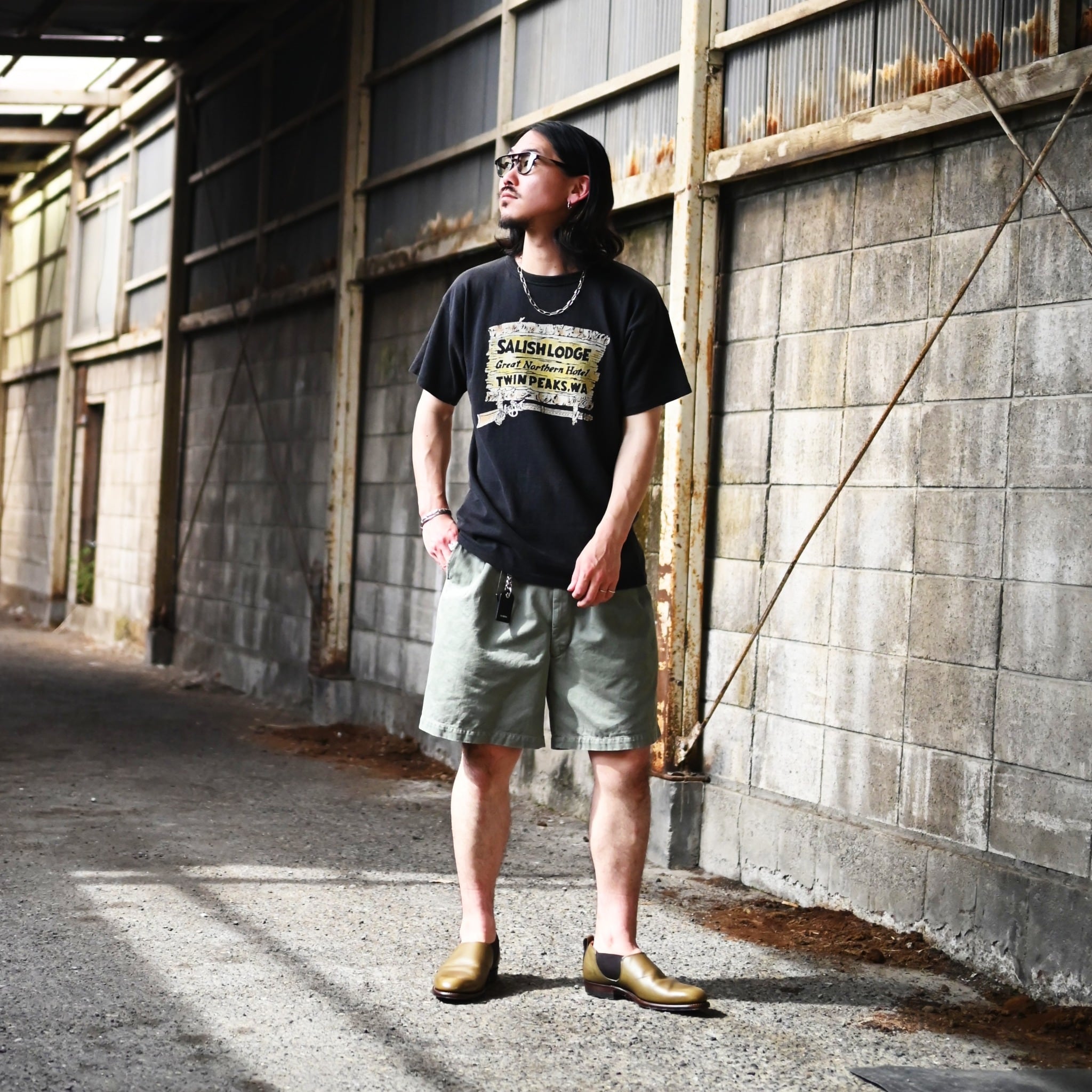 正*者様 BOWWOW usarmy chino バウワウチノパン ベージュ ワ BOWWOW(バウワウ）US ARMY CHINO SHORTS AGED クラシックカジュアル