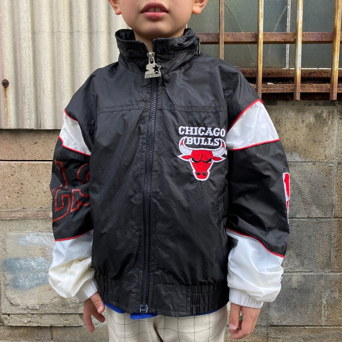 キッズ8歳】90年代 ビンテージ STARTAR スターター CHICAGO BULLS ...